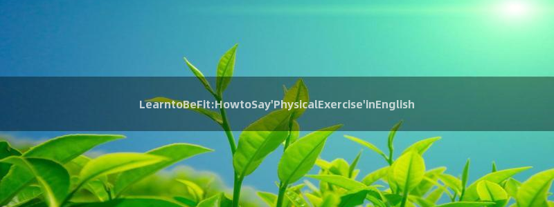 中欧体育app：LearntoBeFit:HowtoSay\'PhysicalExercise\'inEnglish